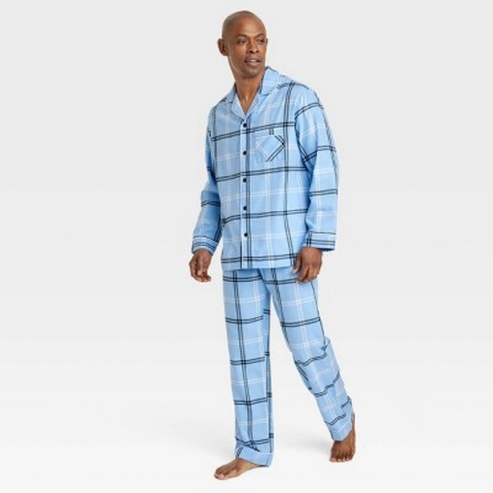 Wondershop Plaid Flannel 2pc Pajama Set, Blue - Sz Xxl NWT